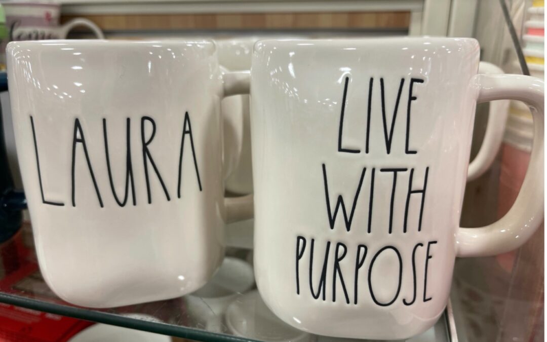 Cup image with a message (Live With Purpose)