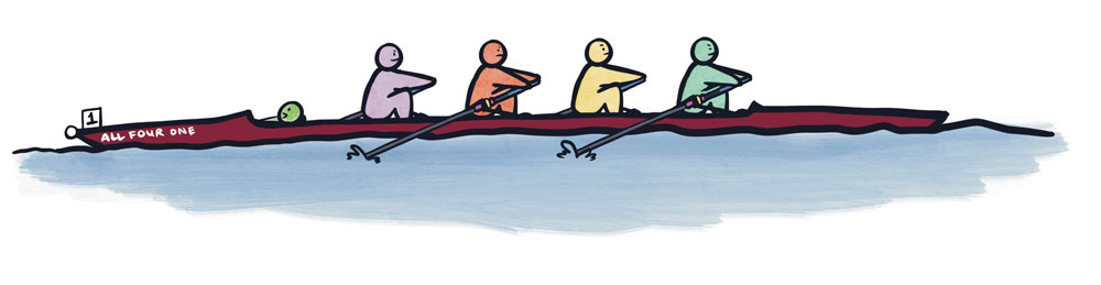 rowing team illustration