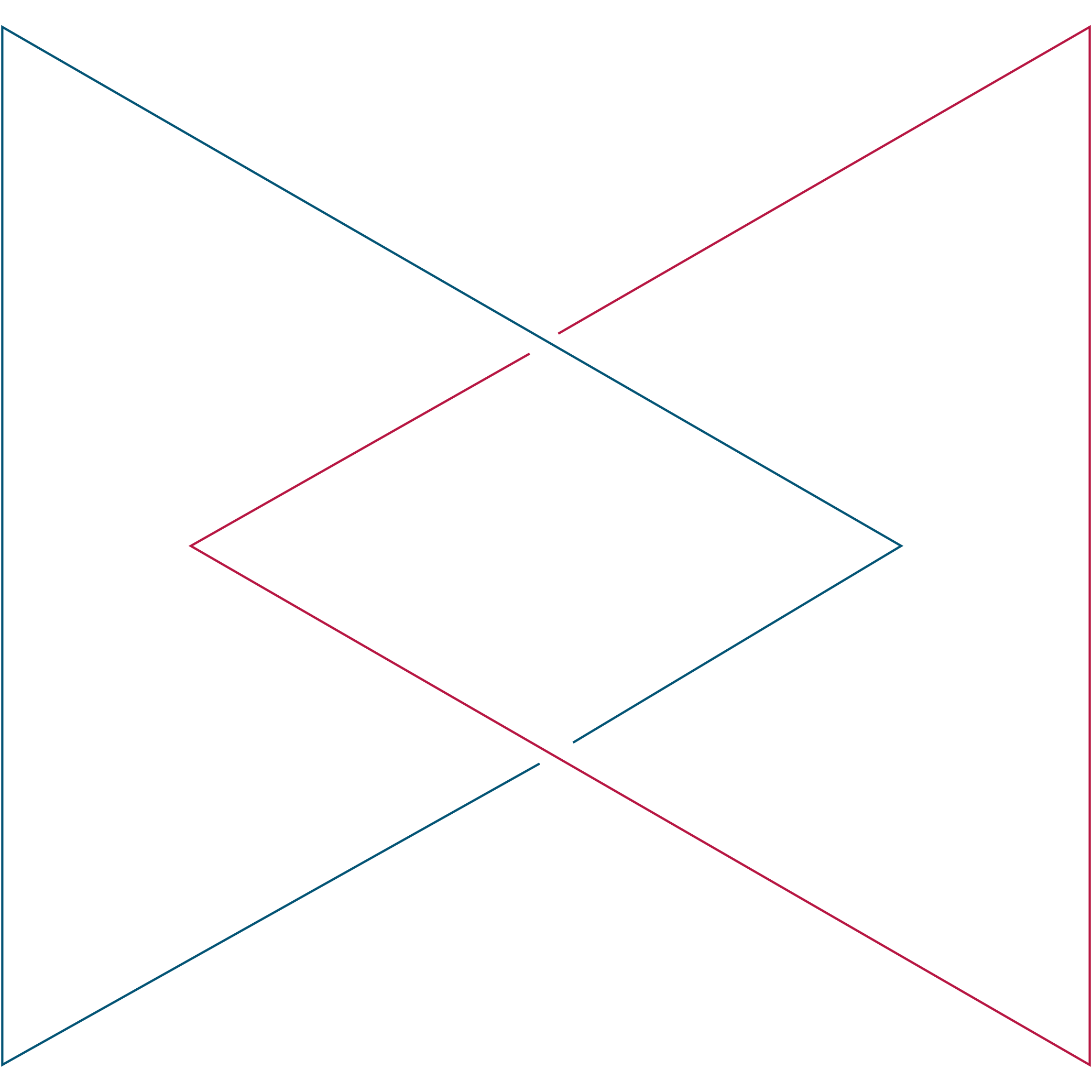 two opposing triangles